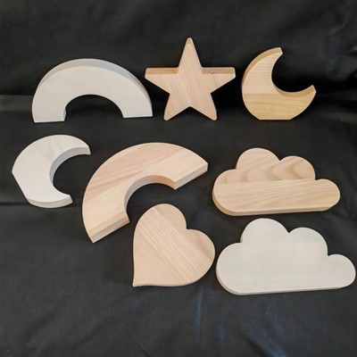 Nedovršeno drvo zdenac izrezani oblici Drveni ukrasi DIY Crafts